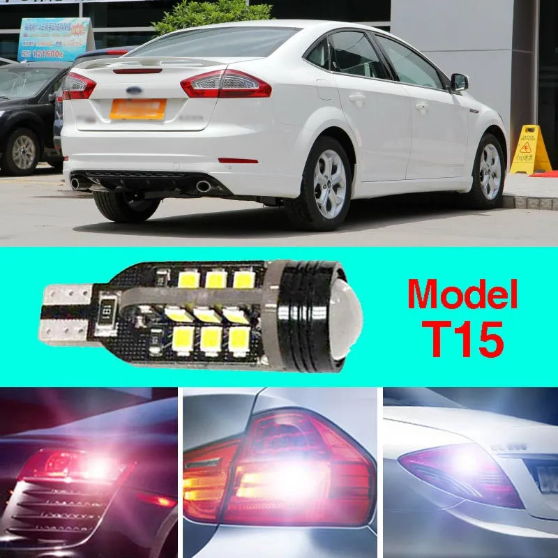 Ownsun Error Free T15 Socket 360 Degrees Projector Lens LED Backup Reverse light R5 Chips Replacement Bulb For Ford Mendeo 07-10 |