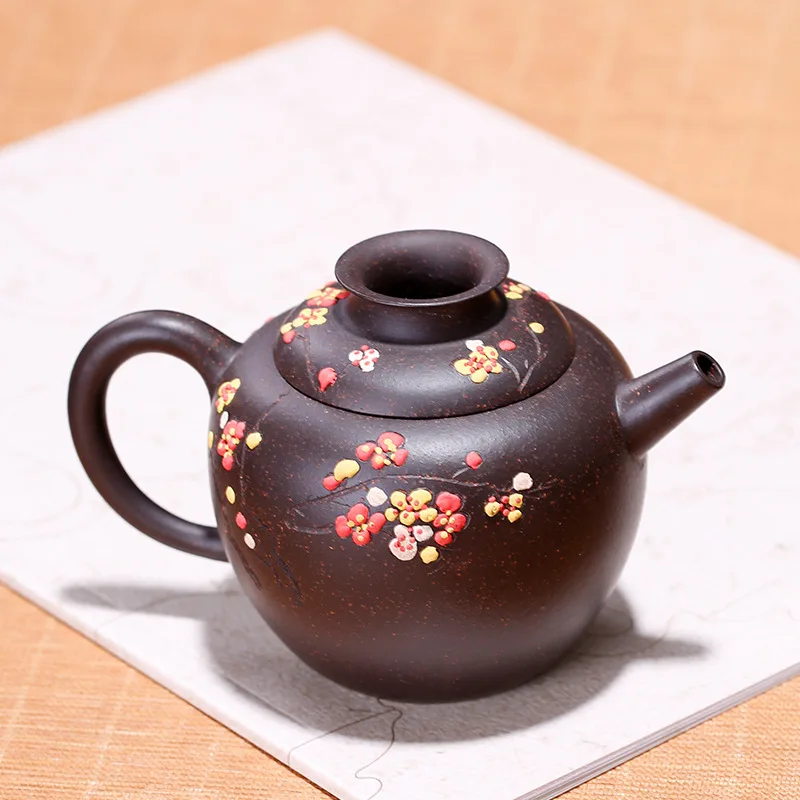 Gongdao Huyuan мин Черный Zhuni чашка Слива Цветущая грязь живопись фиолетовый песок