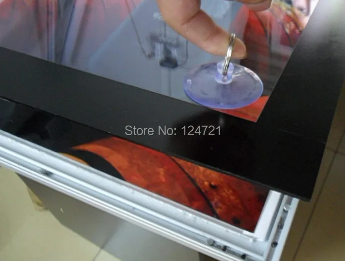 Алюминиевый дисплей рамки А4 рекламная Магнитная LED Супер тонкая яркая световая