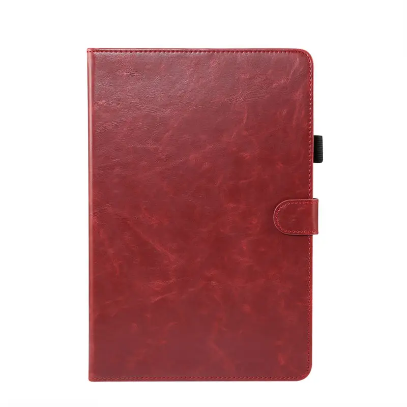 Wine red Роскошный чехол для huawei MediaPad M5 lite 10 BAH2-L09/W09/W19 10," чехол для планшета из искусственной кожи с подставкой+ пленка+ ручка - Цвет: Wine red