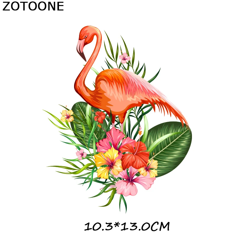 750 ZOTOONE железные Пластыри для одежды теплопередача Розовый фламинго пластырь стирка наклейки футболка для одежды аксессуар Аппликация C - Цвет: 750