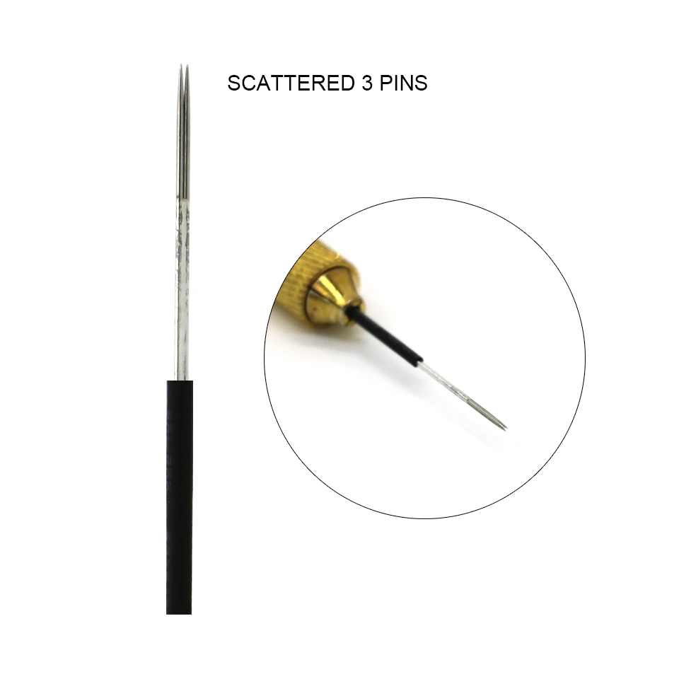 50 шт. смешивания 3/5 Pin Microblading затенение лезвие иглы татуировки однорядные туман