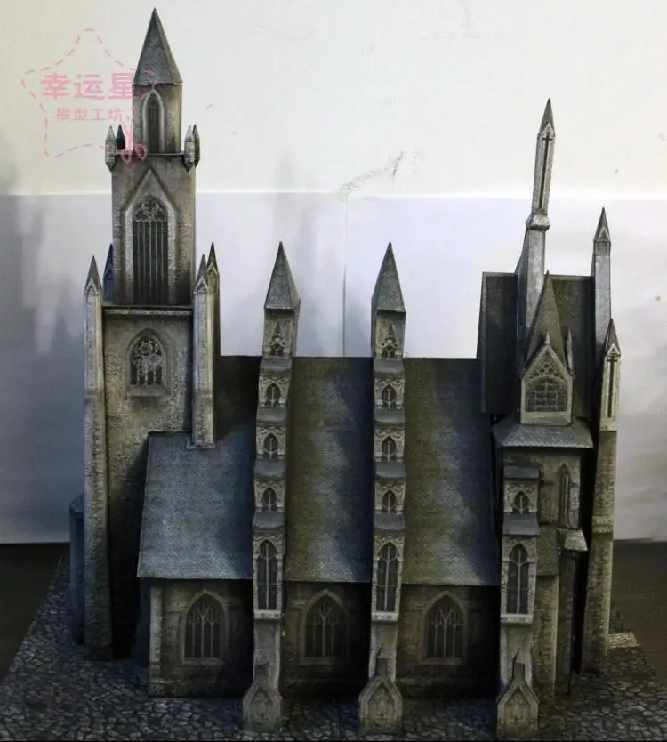Средневековая архитектура, соборная часовня, 3D бумажная модель, ручная работа