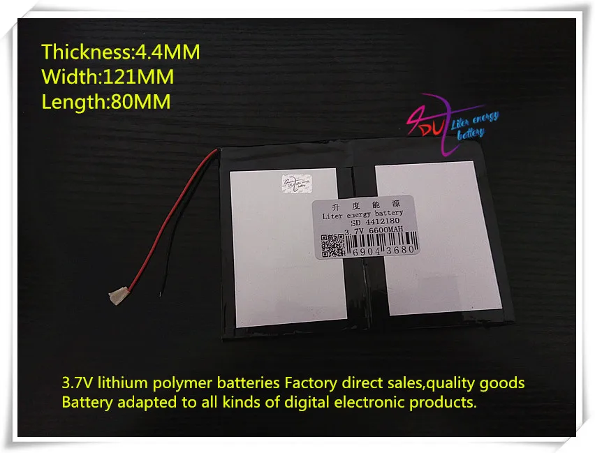 3 7 V 6600mAH 4412180 полимер литий ионный/литий ионный аккумулятор для планшетного ПК