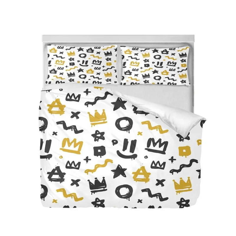 Комплект постельного белья модный роскошный крутой полосатый звездное небо 3D