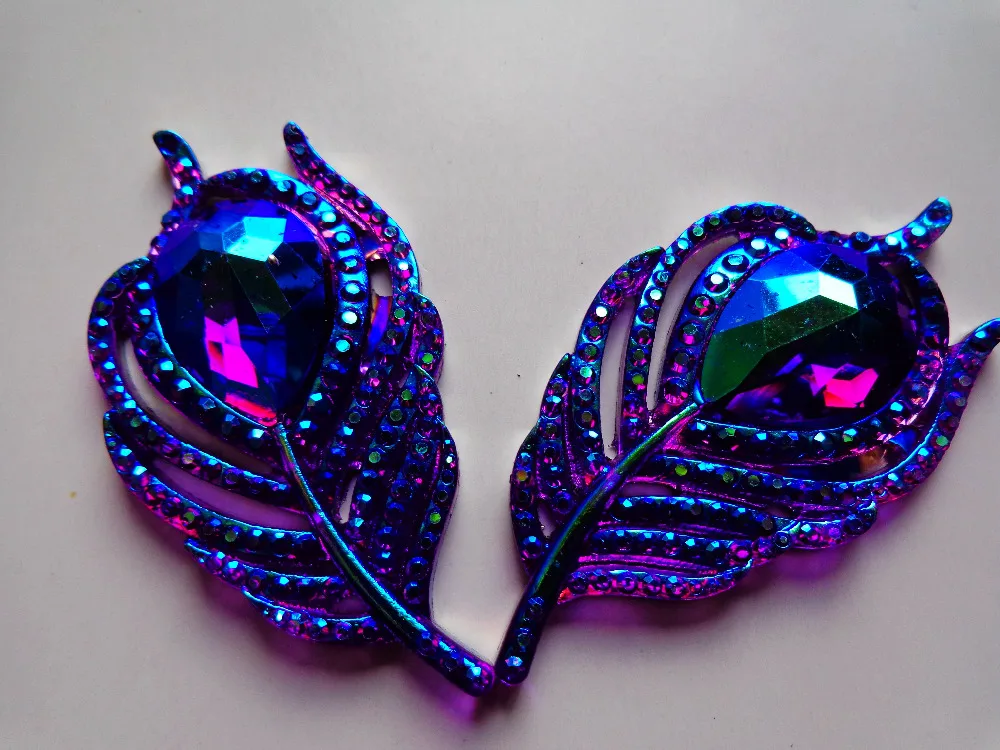 20 шт. новый модный стиль пришивные стразы фиолетового цвета с плоской задней