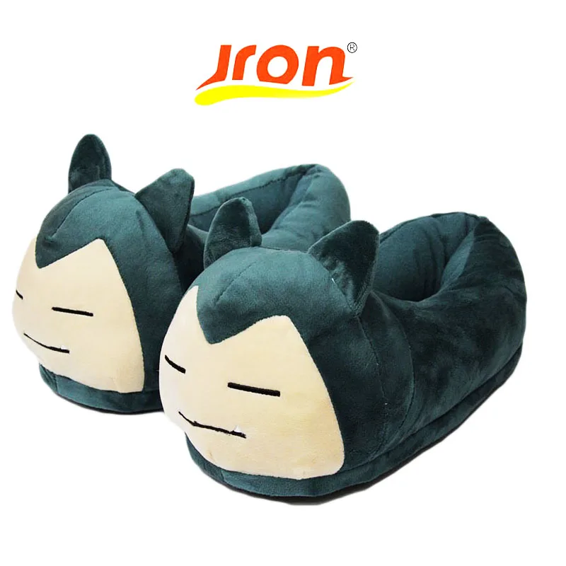 Jron/унисекс; аниме мультфильм с покемоном; серия тапочек; домашняя женская теплая обувь; деревянный пол; домашняя плюшевая обувь; мужские пушистые тапки Пикачу