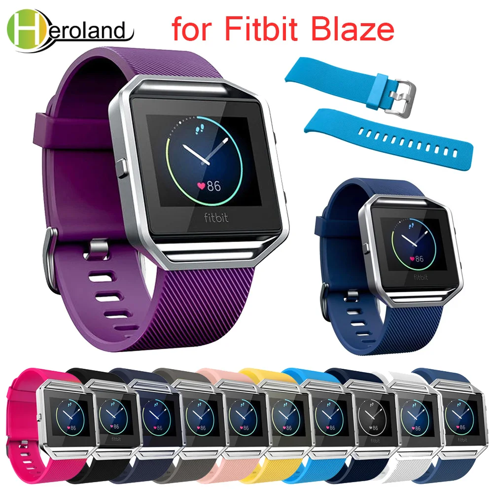 Большой размер, различные цвета, спортивный Браслет для Fitbit Blaze, мягкий силиконовый ремешок для часов, 23 мм ширина, для Fitbit Blaze Watch