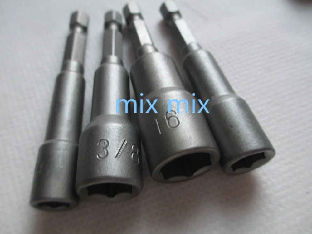 Fixmee 1/4 &quot3/8&quot 5/16 &quot7/16&quot Шестигранная Гайка Драйвер набор гнездо адаптера