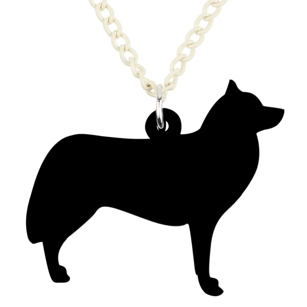 Ожерелье-подвеска Сибирский хаски из акрила с цепочкой WEVENI для женщин и девочек в подарок любителям домашних животных.