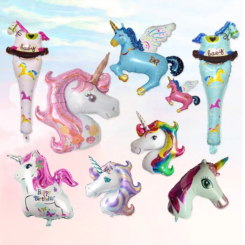 1 шт. лазерные большие Pegasus фольгированные воздушные шары единороги товары для