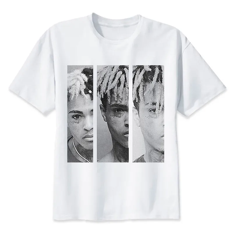 CA050t Новинка, модная мужская футболка Xxxtentacion, летняя модная футболка, Повседневная белая футболка с забавным мультяшным принтом, хип-хоп топы, футболки - Цвет: CA050t