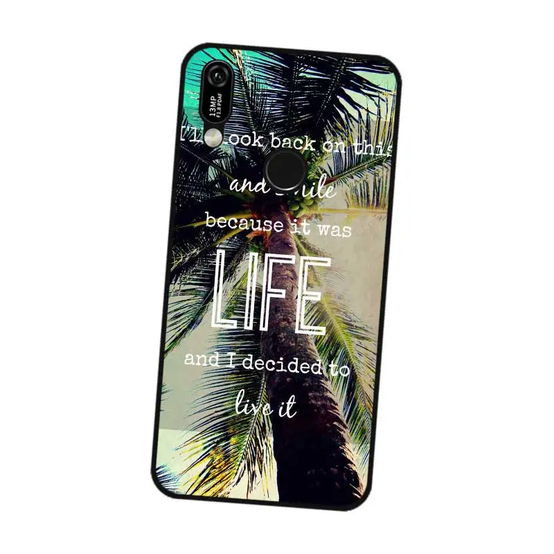 N348 пейзаж Черный силиконовый чехол для huawei Y5 Y6 Y7 Y9 премьер-профессионал 2017 2018 2019 |