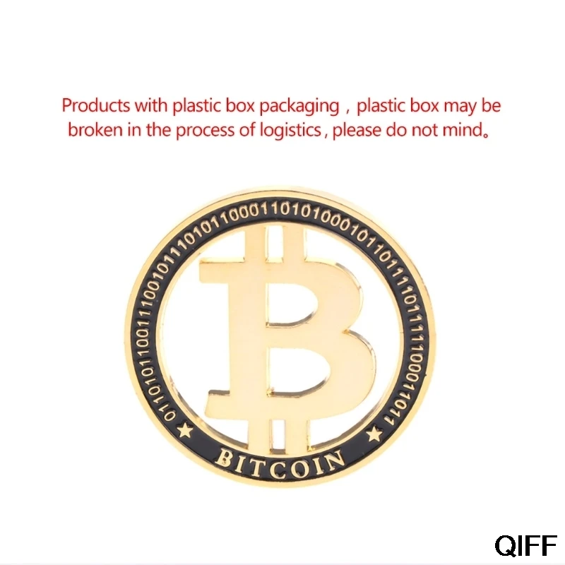 Памятная монета позолоченные полые Биткоин BTC для сувенирной коллекции искусства May06