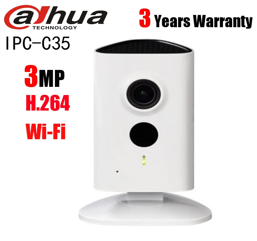 Беспроводная IP камера видеонаблюдения Dahua IPC C35 3 Мп HD 1080p поддержка SD карты до 128 ГБ