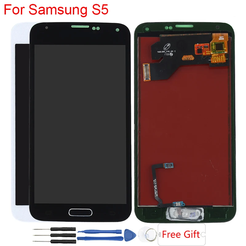 Оригинальный Amoled дисплей для Samsung Galaxy S5 ЖК сенсорный экран в сборе с домашней