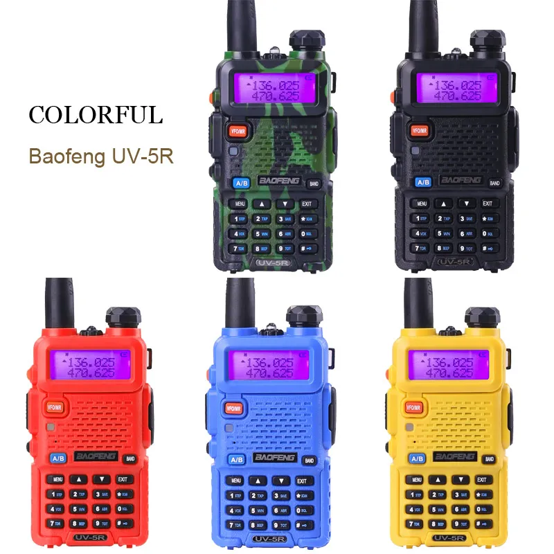 baofeng 5r uv 5r иди и болтай Walkie Talkie “иди и УКВ портативной рации двухстороннее Ham радио приемопередатчик UV-5R портативная uv5r 2-передающая радиоустановка