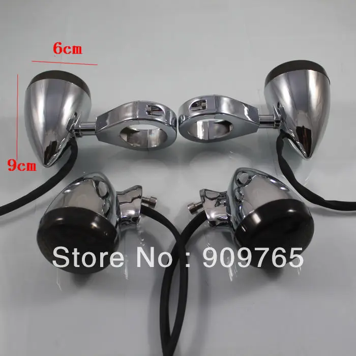 4 X хромированная пуля 39 мм вилочный зажим для перемещения указателей поворота