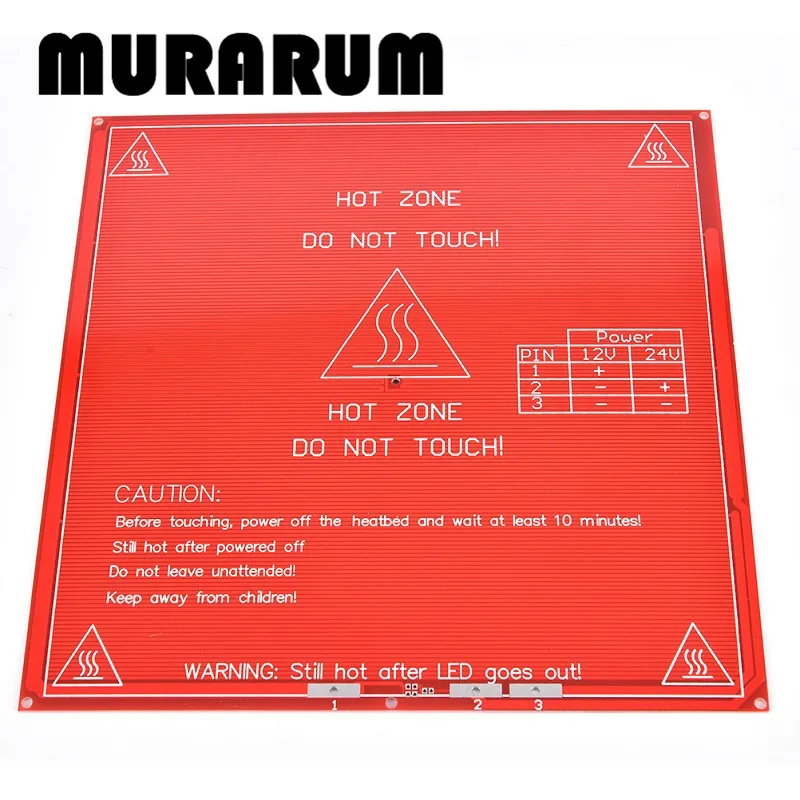 Murarum красный pcb нагретый кровать Heatbed MK2B обновлен MK2A для Мендель RepRap ЧПУ 3D принтер
