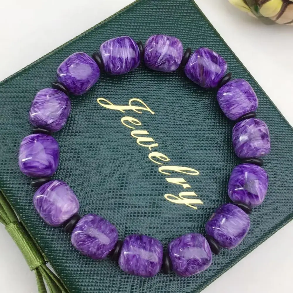 Подлинные натуральные фиолетовые драгоценные камни Charoite круглые свободные