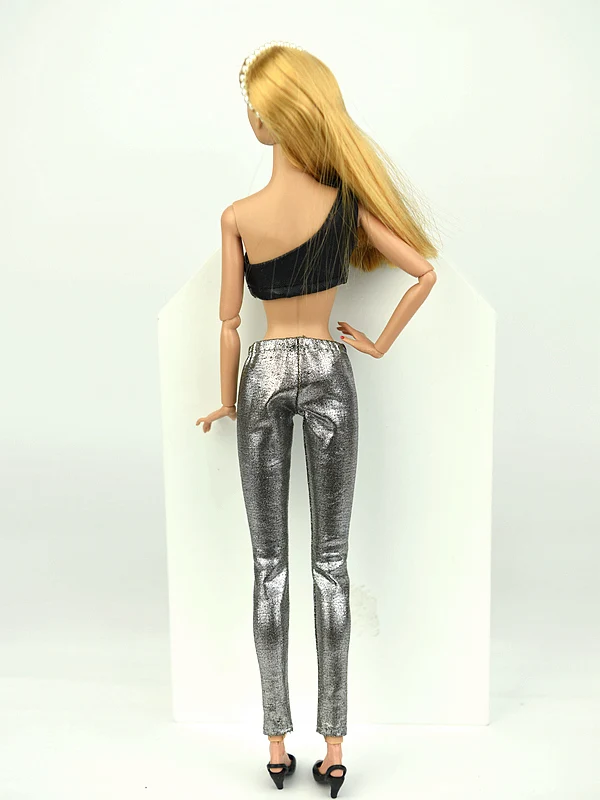 

New styles silver accessories Casual Short long Pant Trousers For BB 1:6 Doll BBIA61