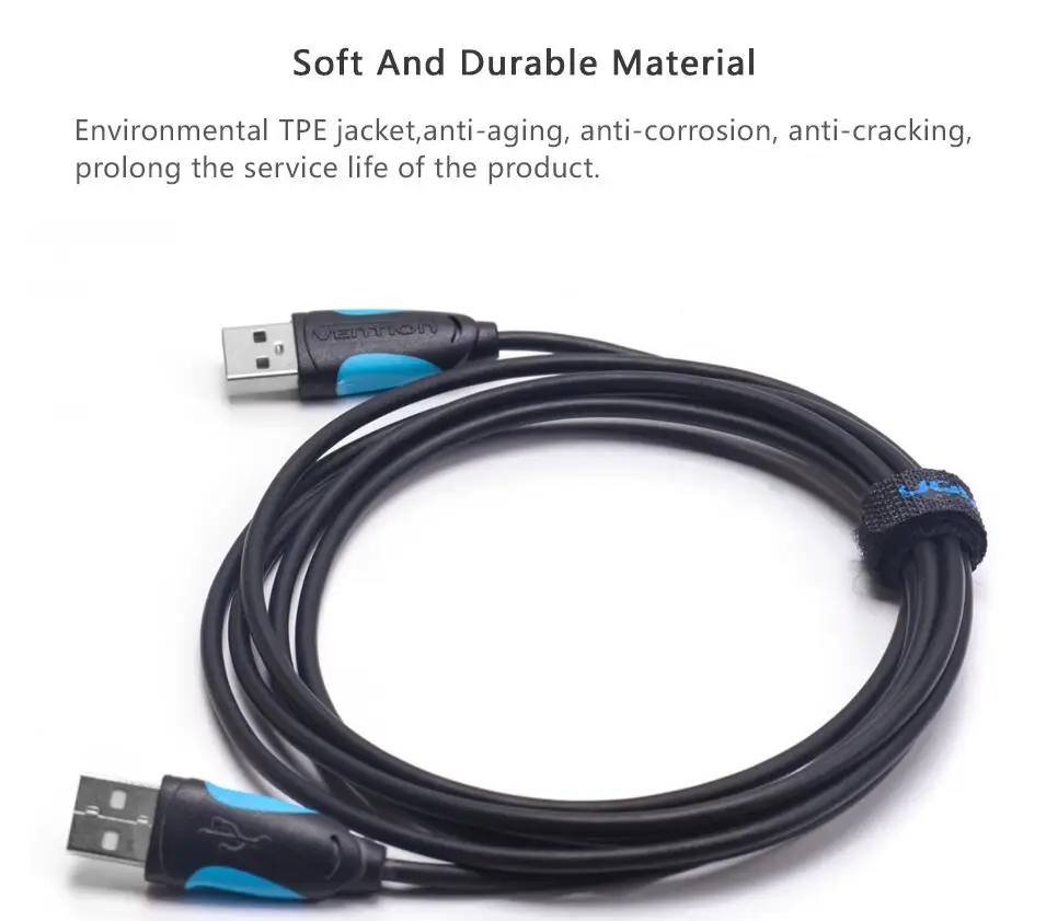 Vention USB-USB кабель Тип A папа-папа USB 2,0 кабель-удлинитель для радиатора жесткого диска Webcom USB2.0 кабель удлинитель