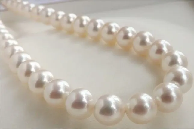 

Selling jewerly >HUGE AAA 10-11MM PERFECT ROUND SOUTH SEA GENUINE WHITE PEARL NECKLACE 18">free shipping