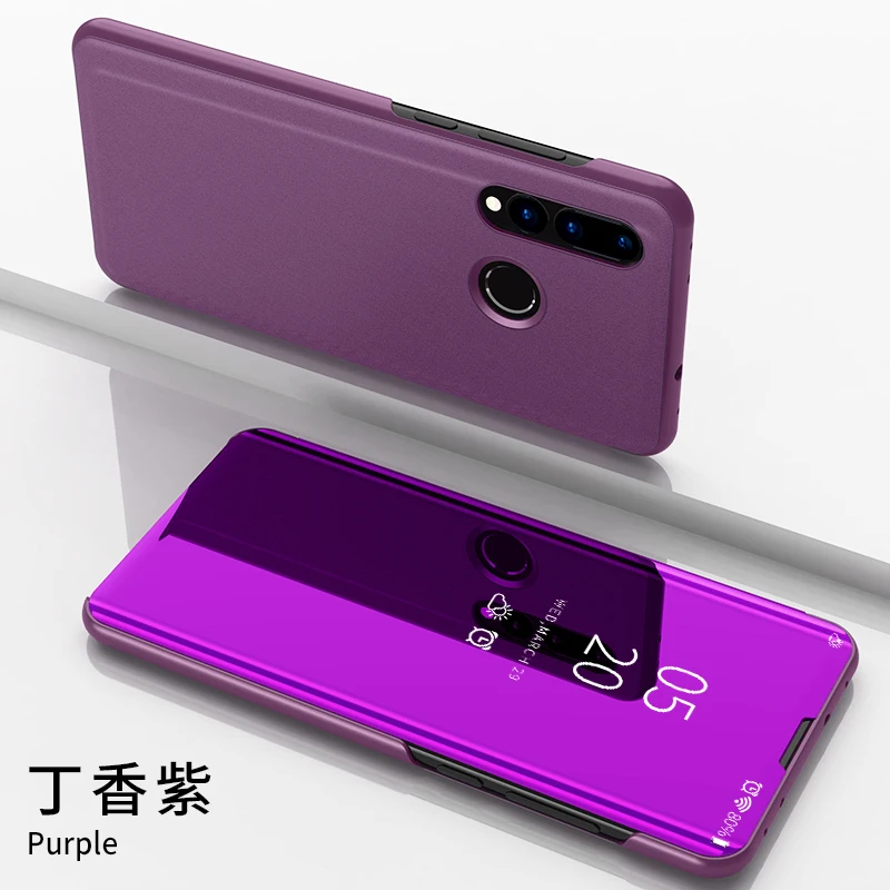 Для huawei Honor 10i чехол с зеркальным окошком и держателем роскошный высококачественный кожаный чехол для huawei Honor 10i 10 i чехол s