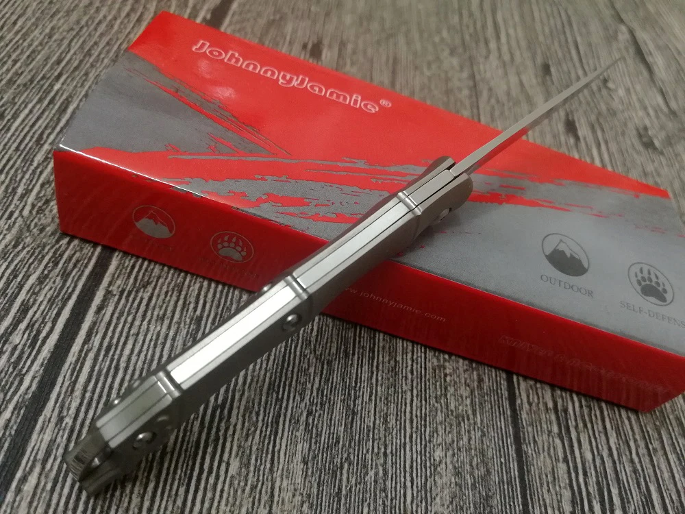 Jonnyjamie Mini UK PEN 1 нож C94TI 2,3" 31 г TC4 титановая ручка в БАМБУКОВОМ стиле дамасский складной карманный нож тактический EDC gear