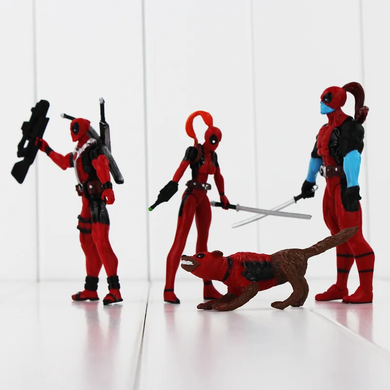 Новинка 4 шт./лот X men Dead pool Дэдпул ПВХ экшн фигурка Коллекционная модель