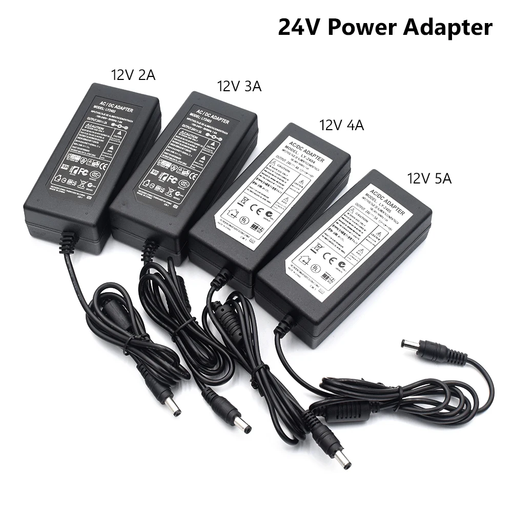 ЕС/США/Австралия/Великобритания штекер DC 24 в 12 В 5 в 1A 2A 3A AC/DC адаптеры Импульсные блоки питания вилка зарядное устройство преобразует AC 100 В-240 В в DC 24 в 12 В