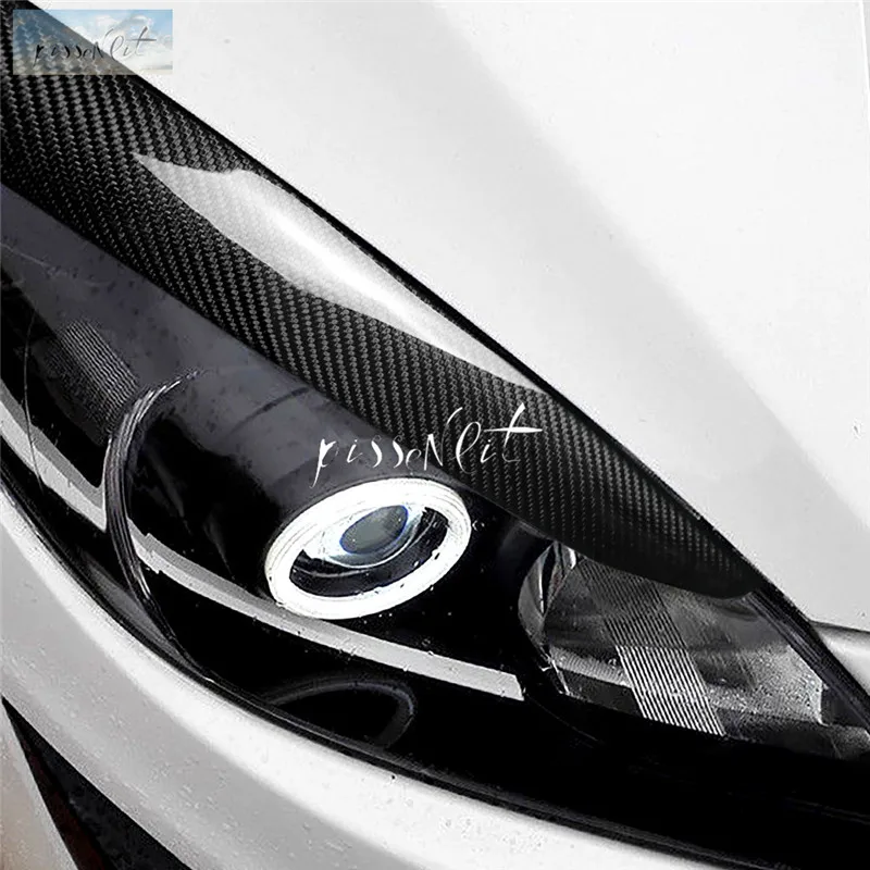 Car Styling Accessories Carbon fiber Headlight Eyebrow Eyelids overlay for Mazda 3 Mazda3 JDM 2010-2013 Stickers | Автомобили и
