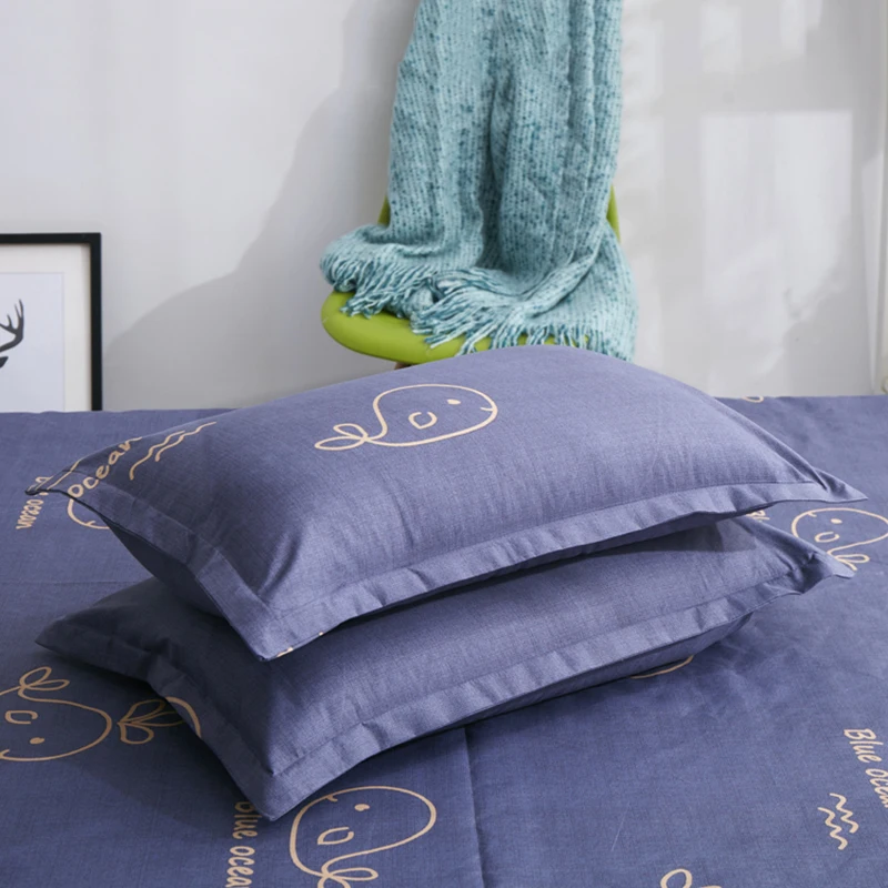 Набор постельного белья с принтом Кита постельное белье из хлопка пододеяльник