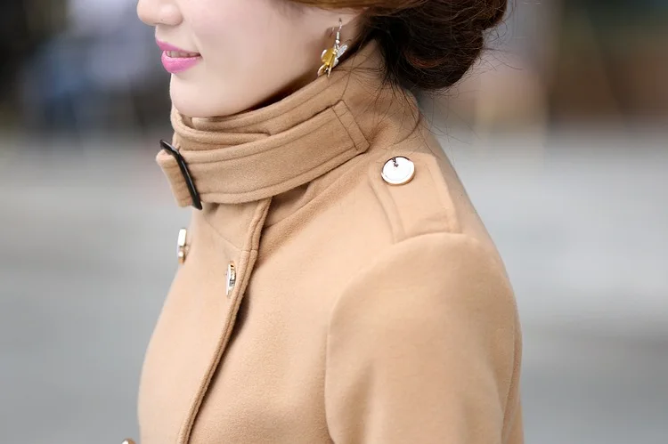 StocK Spring Autumn Thick Wool Blends Outwear Jacket Women Clothing Slim Long Coat Ladies Casual Abrigo Casacos Femininos | Женская
