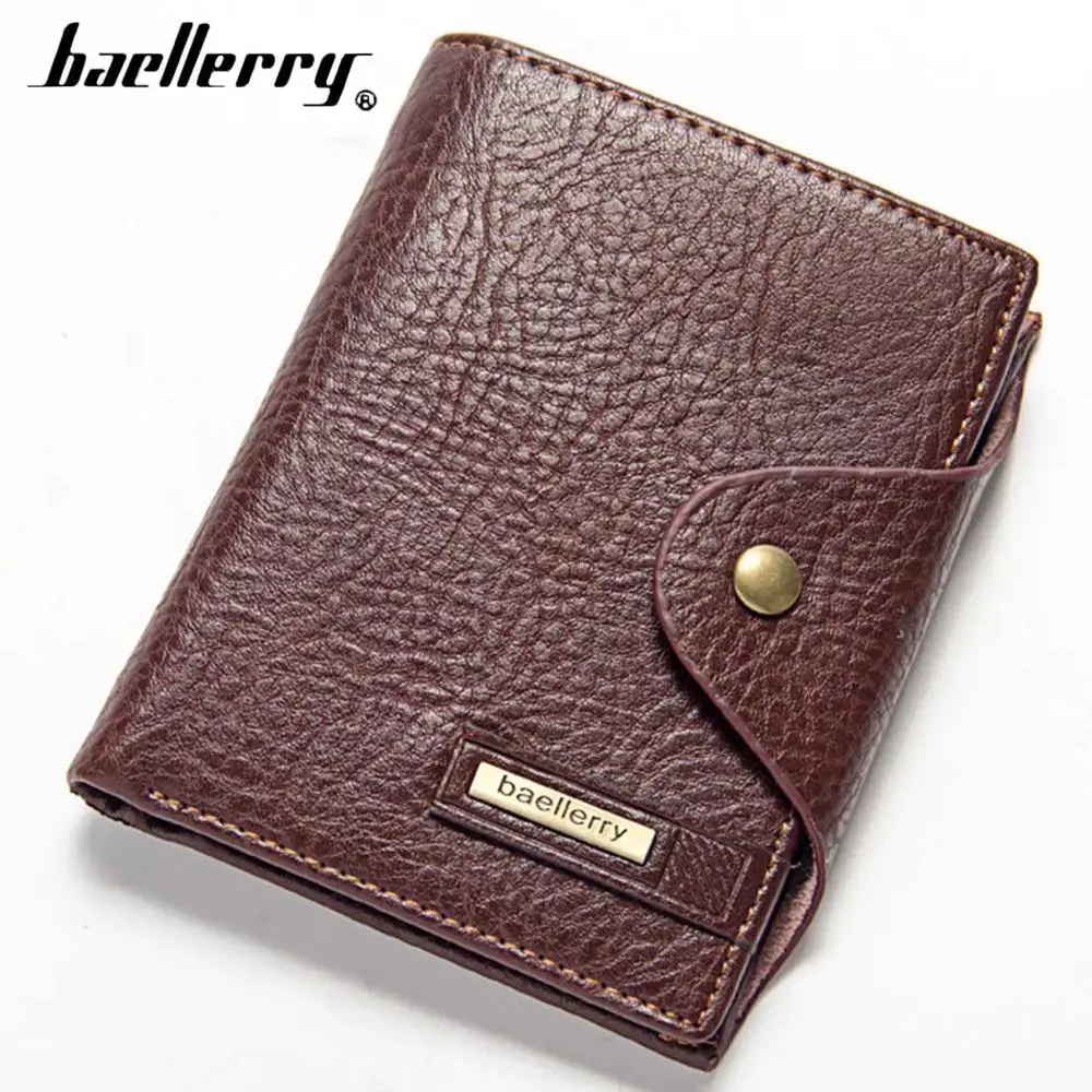 Brown 2 Мужские кошельки baellerry, короткий топ из искусственной кожи, высокое качество, мужской кошелек, деловой мужской кошелек, черный держатель для карт, мужской кошелек cartera - Цвет: Brown 2