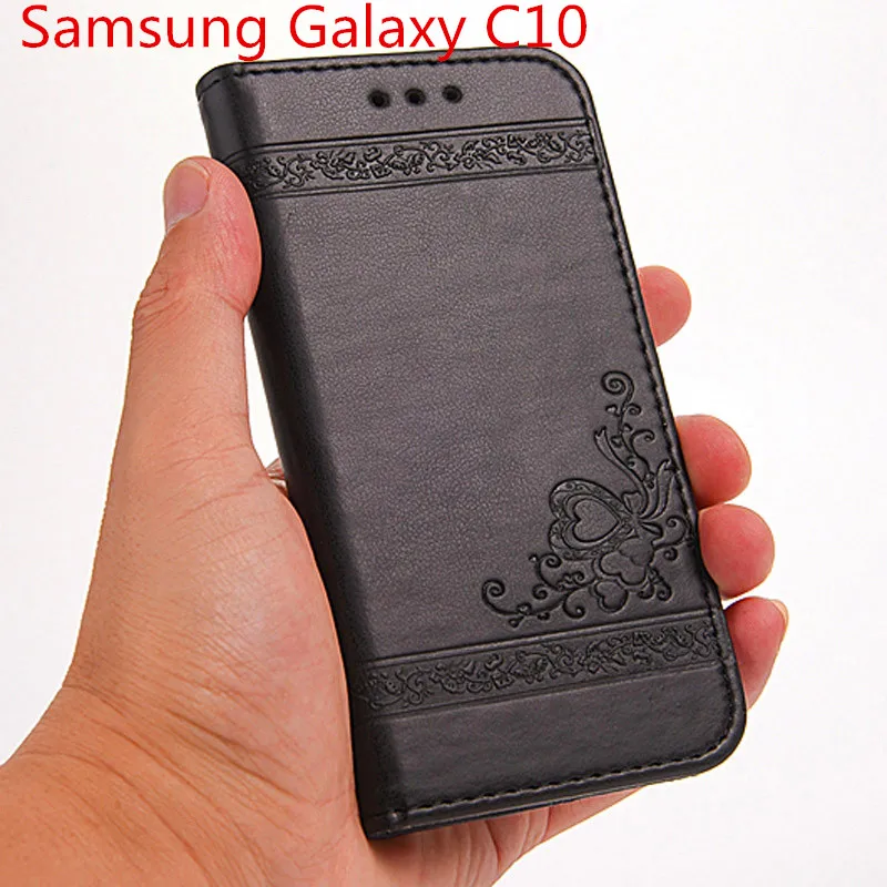 EFFLE Роскошный кожаный чехол кошелек для samsung Galaxy C10 6 0 ''чехол подставка