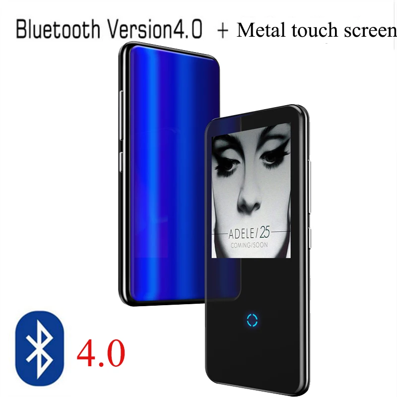 Mahdi Bluetooth M600mp3 плеер 2,4 дюймов ультра-тонкий изогнутый большой экран mp4 английский повторное чтение за пределами Walkman