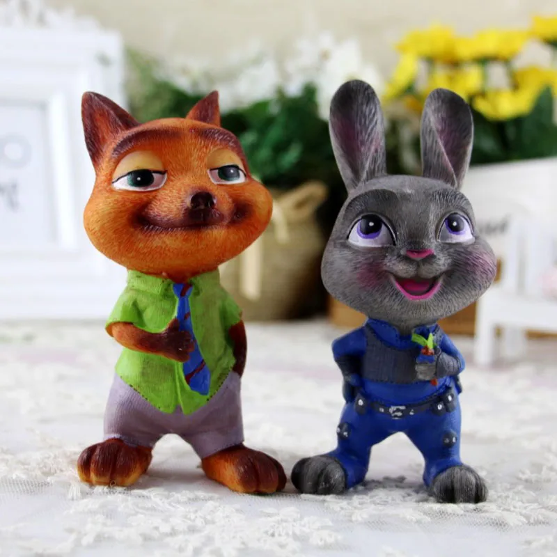 2 шт./лот украшения в виде кролика из смолы милые фигурки аниме и Миньоны