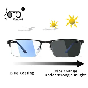 Photochromic Sunglasses Chameleon Lens Blue Light Blocking Men's Glasses for Computer Eyeglasses Gam