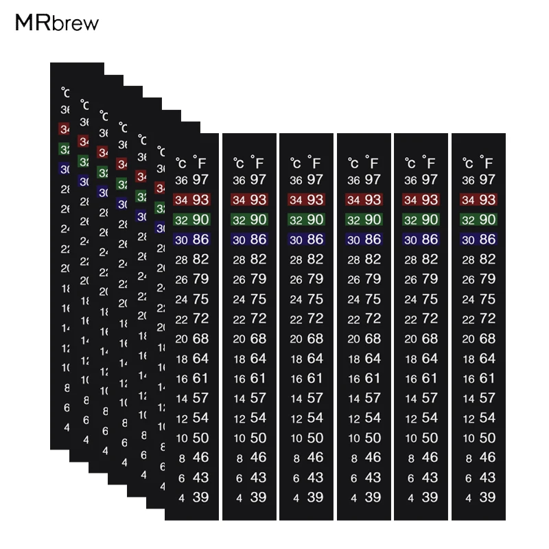 12 шт./лот ЖК-цифровой клейкий термометр клейкая лента для пивоварения пива
