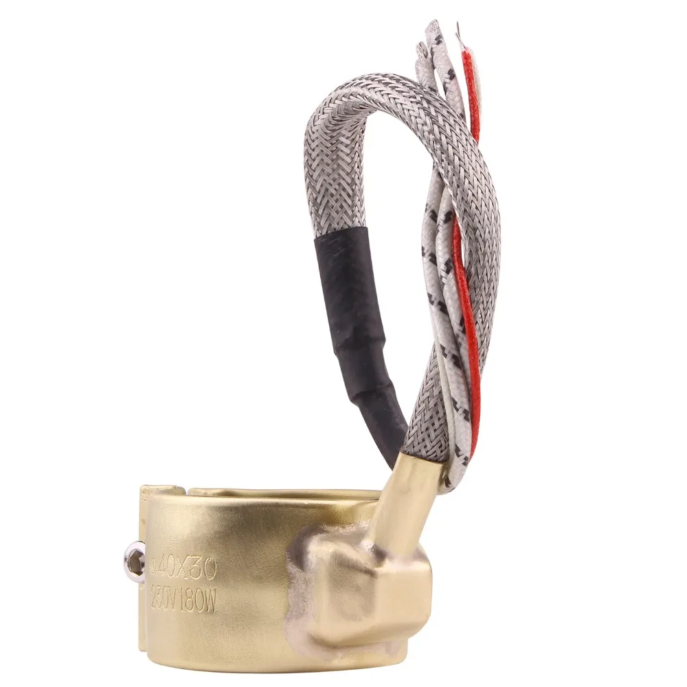 230v 180w 40 мм* 30 мм Электрический баррель K Тип регулятор температуры с термопарным насадка латунь хомутовый нагреватель