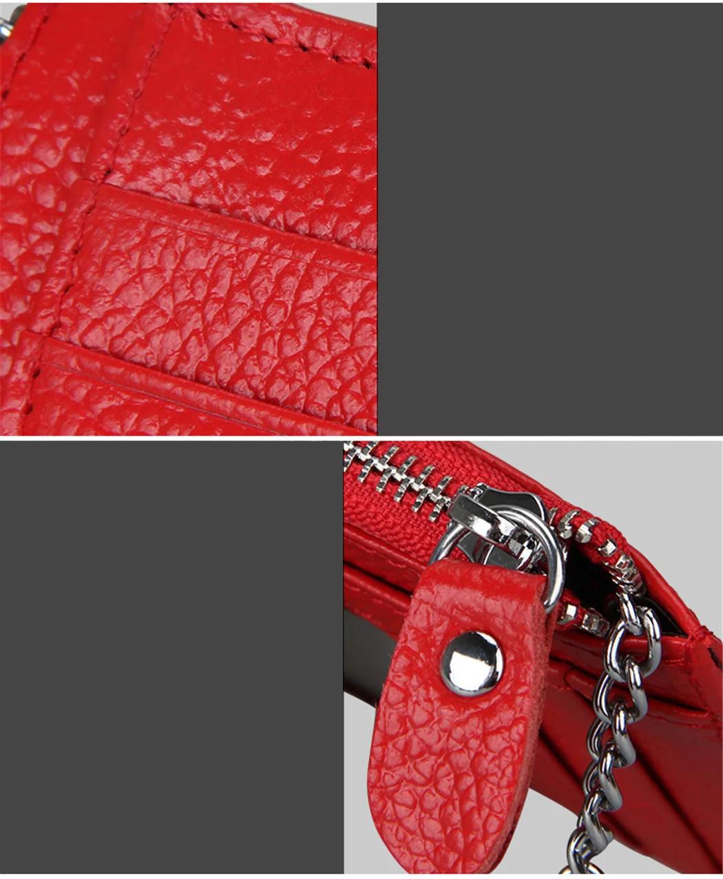 Anti-Theft Brush RFID Card Wallet Men Women Leather Clip Zipper Credit Card Holder Ladies Male Money Coin Purse Package Wallets
