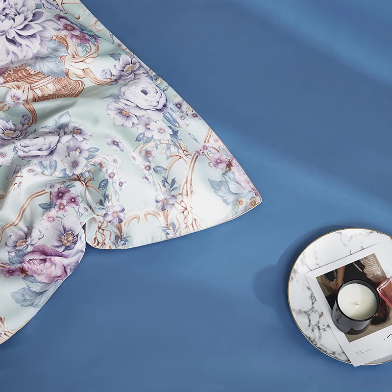 Европейские шелковые постельные принадлежности 4 шт. Комплект постельного белья