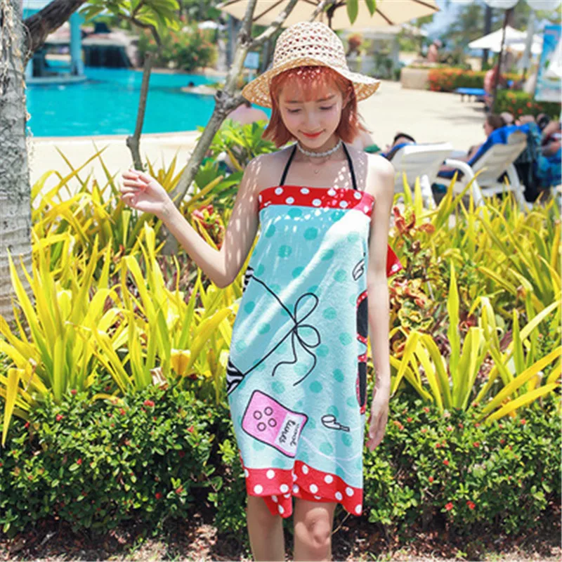 2019 мультфильм печати банное полотенце из микрофибры подарок пляжное 70*150