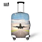 Аксессуары для путешествий, чехол для багажа с дизайном самолета, чехол для костюма, водонепроницаемый эластичный чехол на молнии для багажа