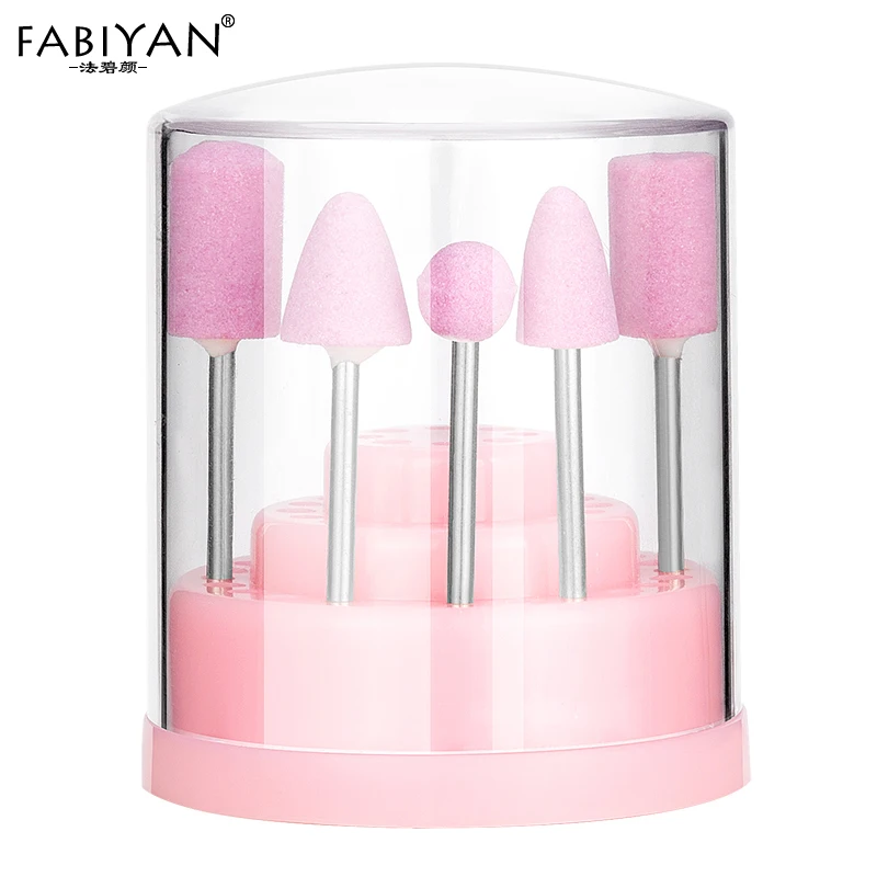3 Colors 48 Holes Nail Art Drill Bits Empty Storage Box Holder Stand Display Container Manicure Accessories Acrylic Cover Tools