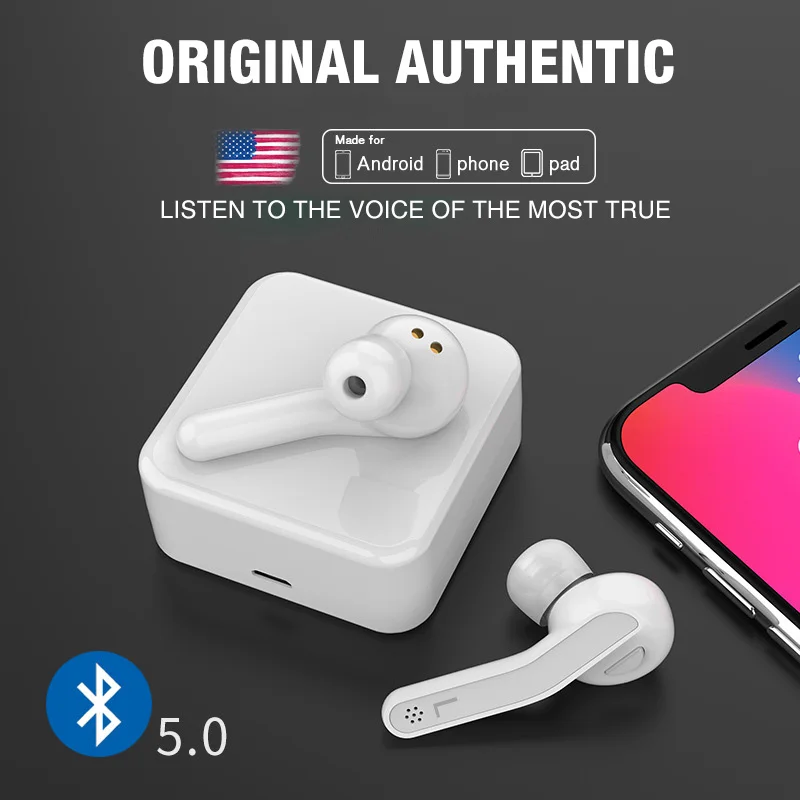 LYMOC T88 беспроводные наушники 5,0 TWS в ухо Bluetooth гарнитура Hi-Fi стерео наушники с шумоподавлением микрофон для iPhone samsung huawei