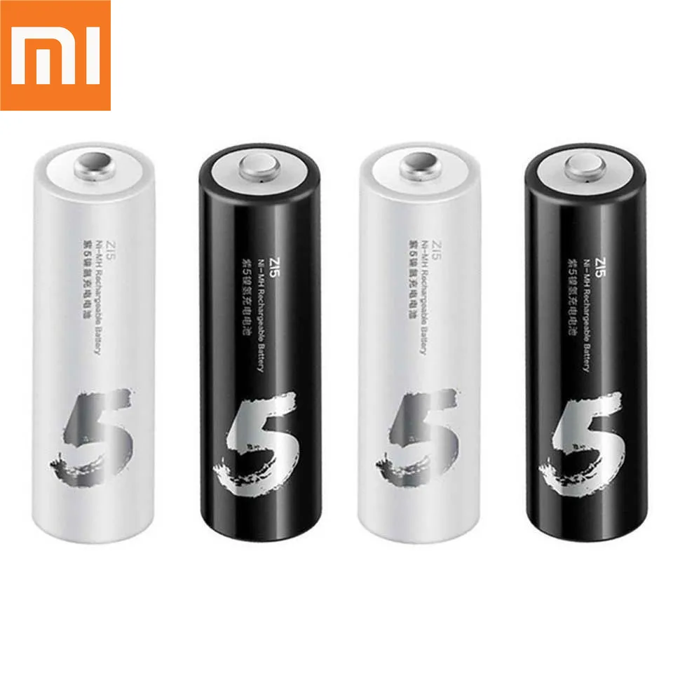Xiaomi 4 шт./лот ZMI ZI7 ZI5 AAA AA 700mAh 1800mAh 1,2 V перезаряжаемый Ni-MH аккумулятор Xiaomi ZIM power Bank
