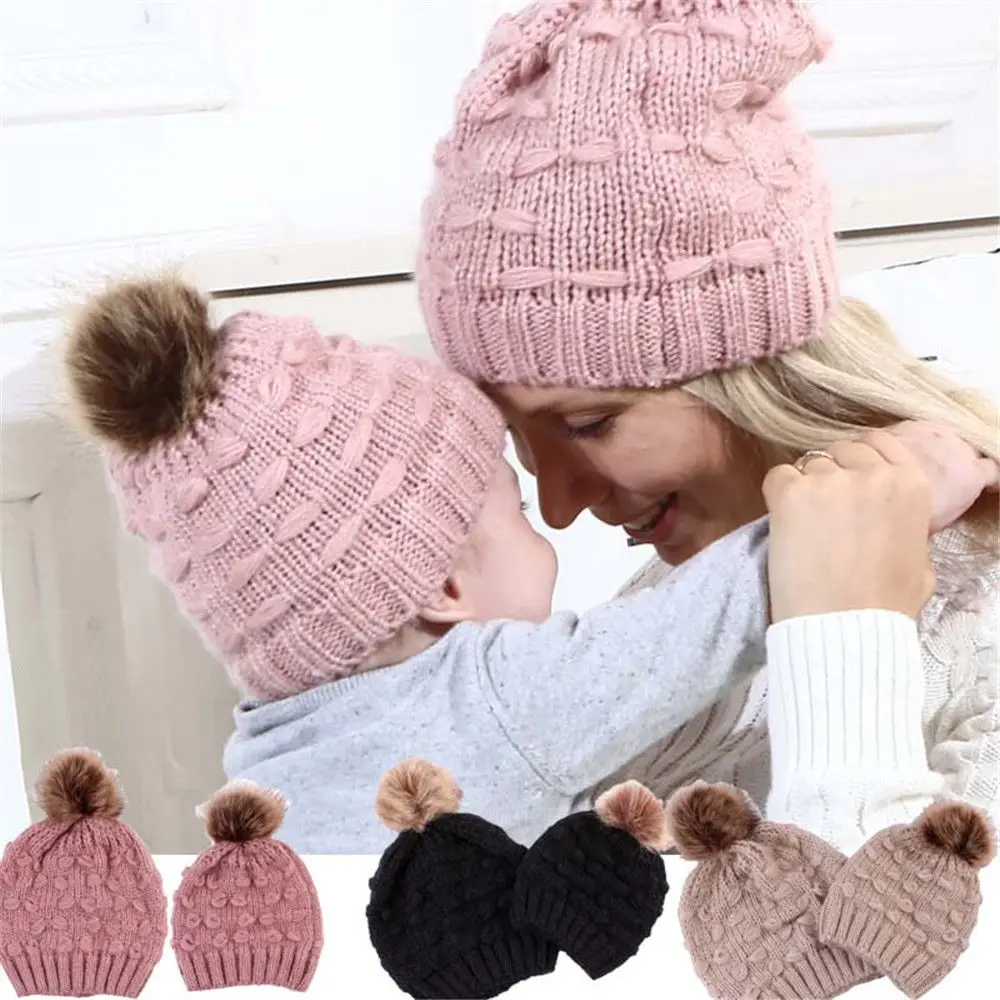 Новинка 2018 вязаная шапка Mom Beanie Кепка для новорожденных однотонная хлопковая