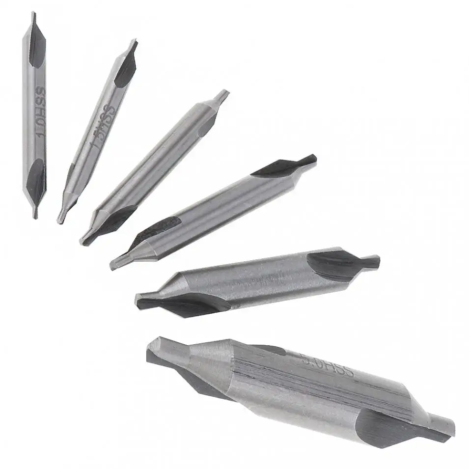 6 шт./лот HSS Метрическая комбинированный центровочное сверло с 60 градусов угол